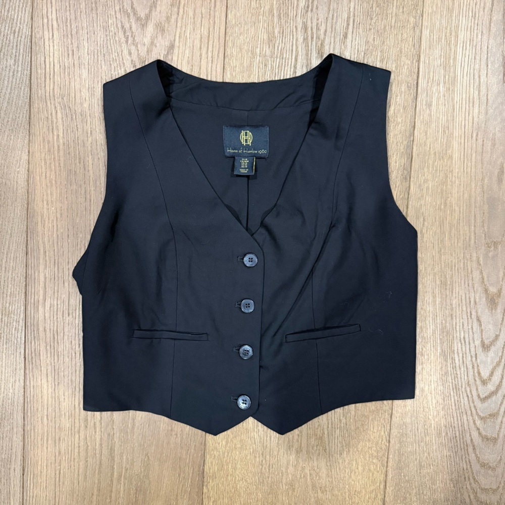 House of Harlow 1960 Black Women's Tailored Vest